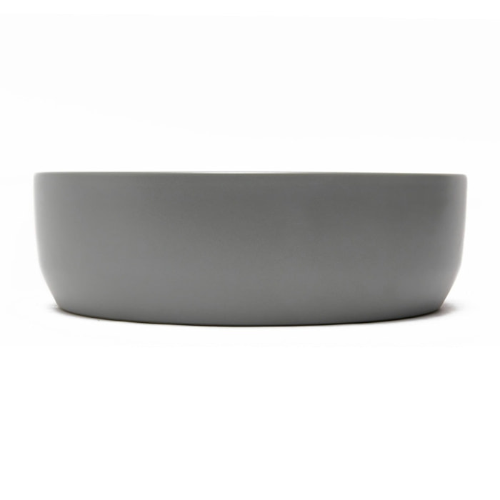 Vasque à poser ronde diamètre 39 cm - gris mat - sans trop-plein - SAT Infinitio