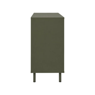 Buffet décor bois et métal 3 portes 120cm ELLIE