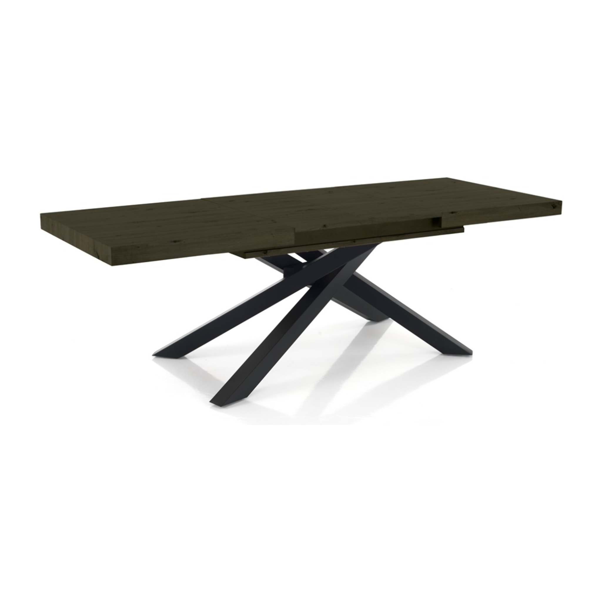 Table à manger extensible Tomasucci HELT 130, en MDF finition bois gris, 90 × 130 × 77 cm