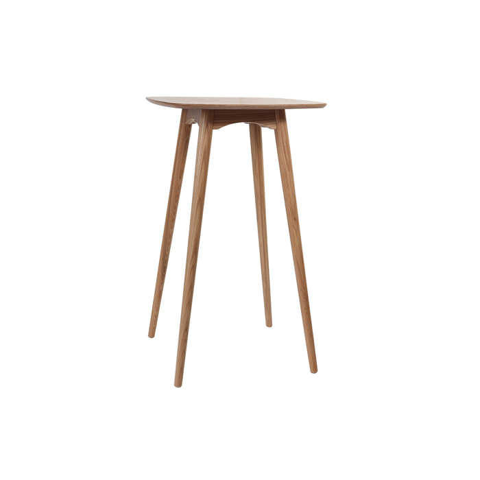 Table haute carrée frêne scandinave L60 cm BALTIK