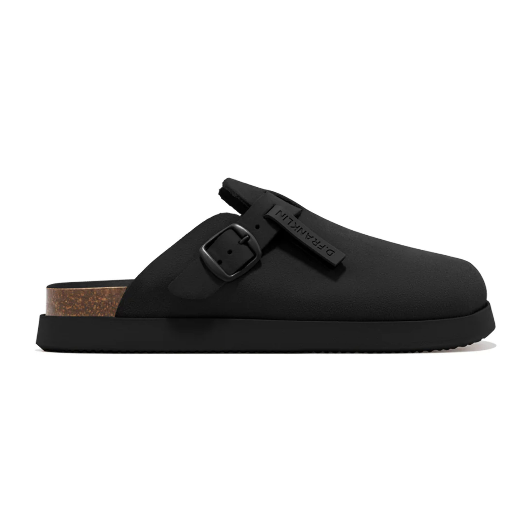 Sandalias Cerradas Vibe Clog Mujer Cierre Hebilla Negra