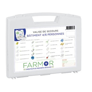 Coffret de secours FARMOR Bâtiment - 4/6 personnes - FAR2077PP