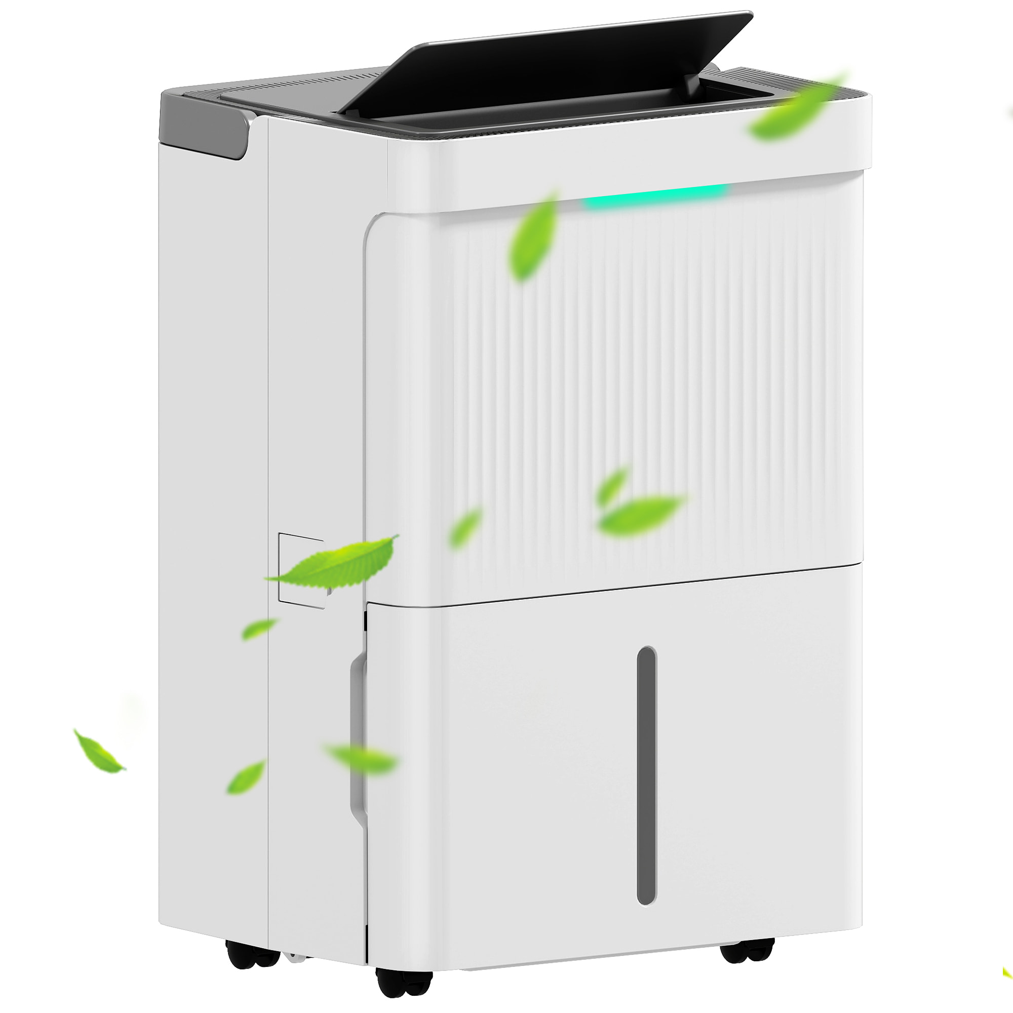 Deshumidificador 35L/día Depósito de Agua 5,5L Deshumidificador Eléctrico con Pantalla LED Temporizador 24 H Bloqueo Infantil y Drenaje Continuo hasta 40-100Ã£Å½Â¡ Blanco