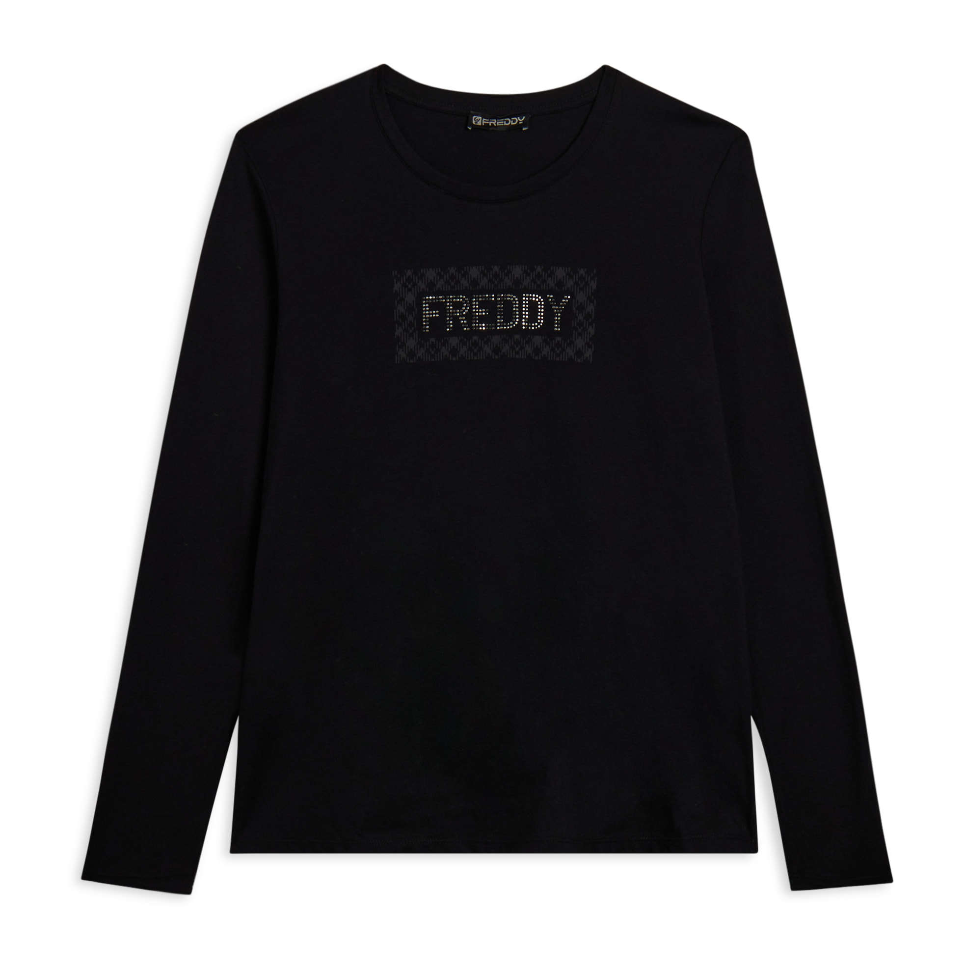 T-shirt comfort manica lunga con retro stampato