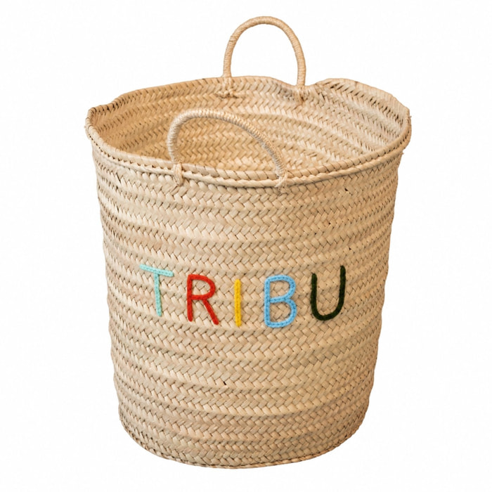 Panier de rangement tressé TRIBU - Naturel