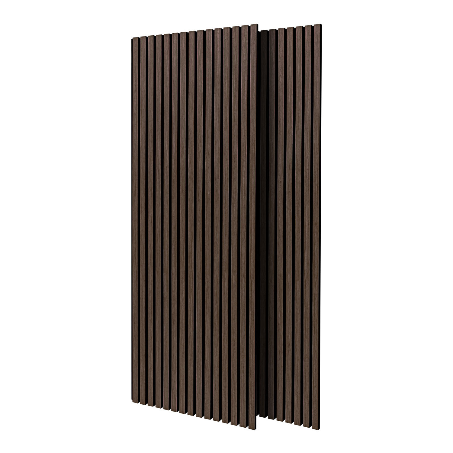 Mozart - Set di 2 pannelli fonoassorbenti decorativi in legno 235x60 cm, marrone scuro