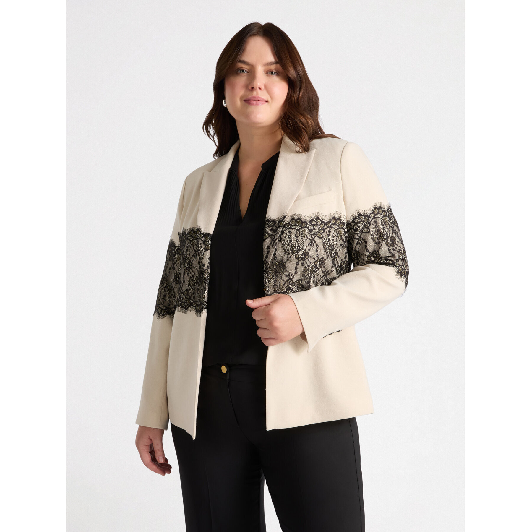 Fiorella Rubino - Blazer con pizzo - Beige