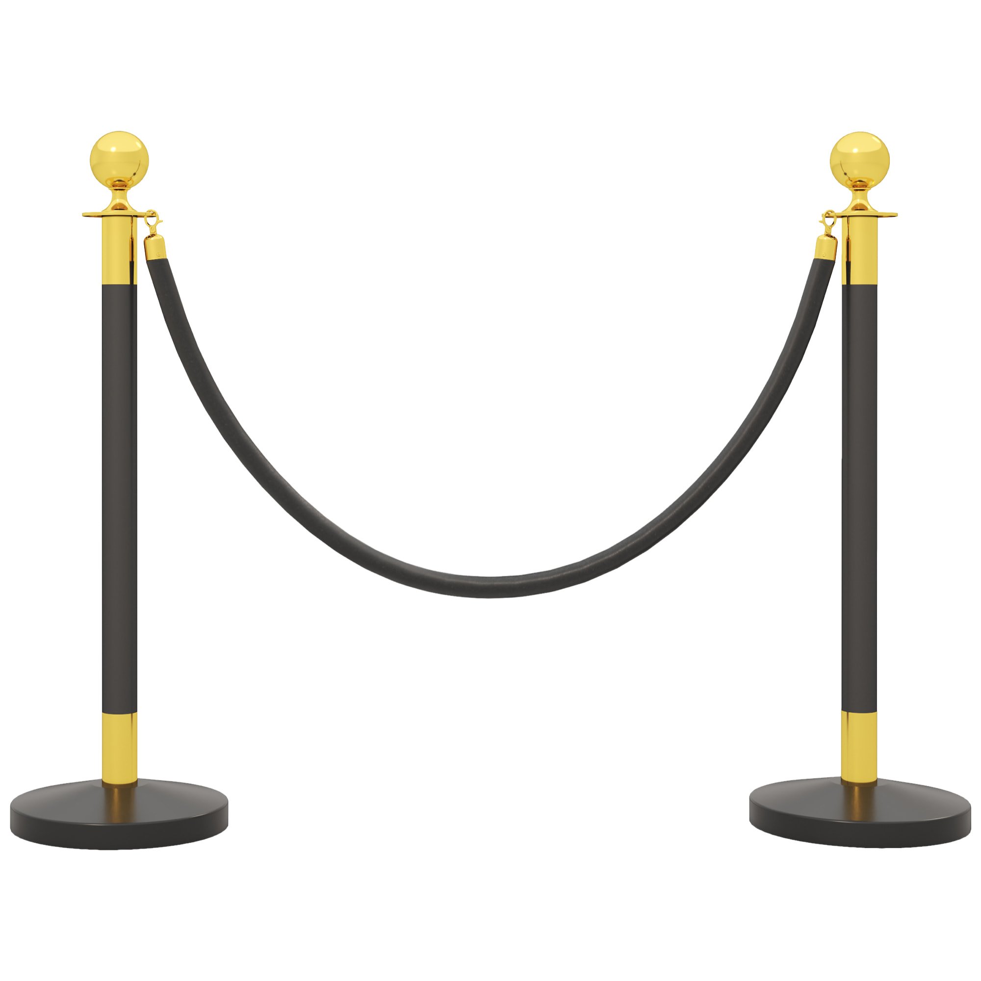 Postes Separadores de Acero Inoxidable de 2 Piezas, 96 cm de Altura, Base Hueca de Inyección de Agua, 2 Cuerdas de Terciopelo Negro de 1,5 m, para Teatro, Fiesta, Boda, Negro