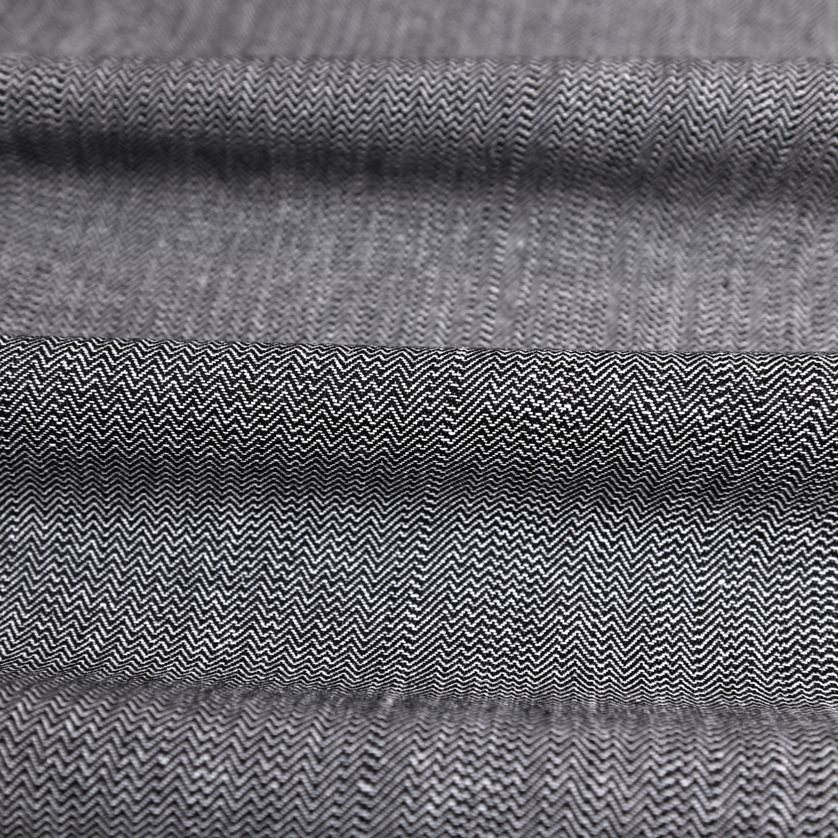 Torchon de cuisine en coton motif chevrons tissés - Noir