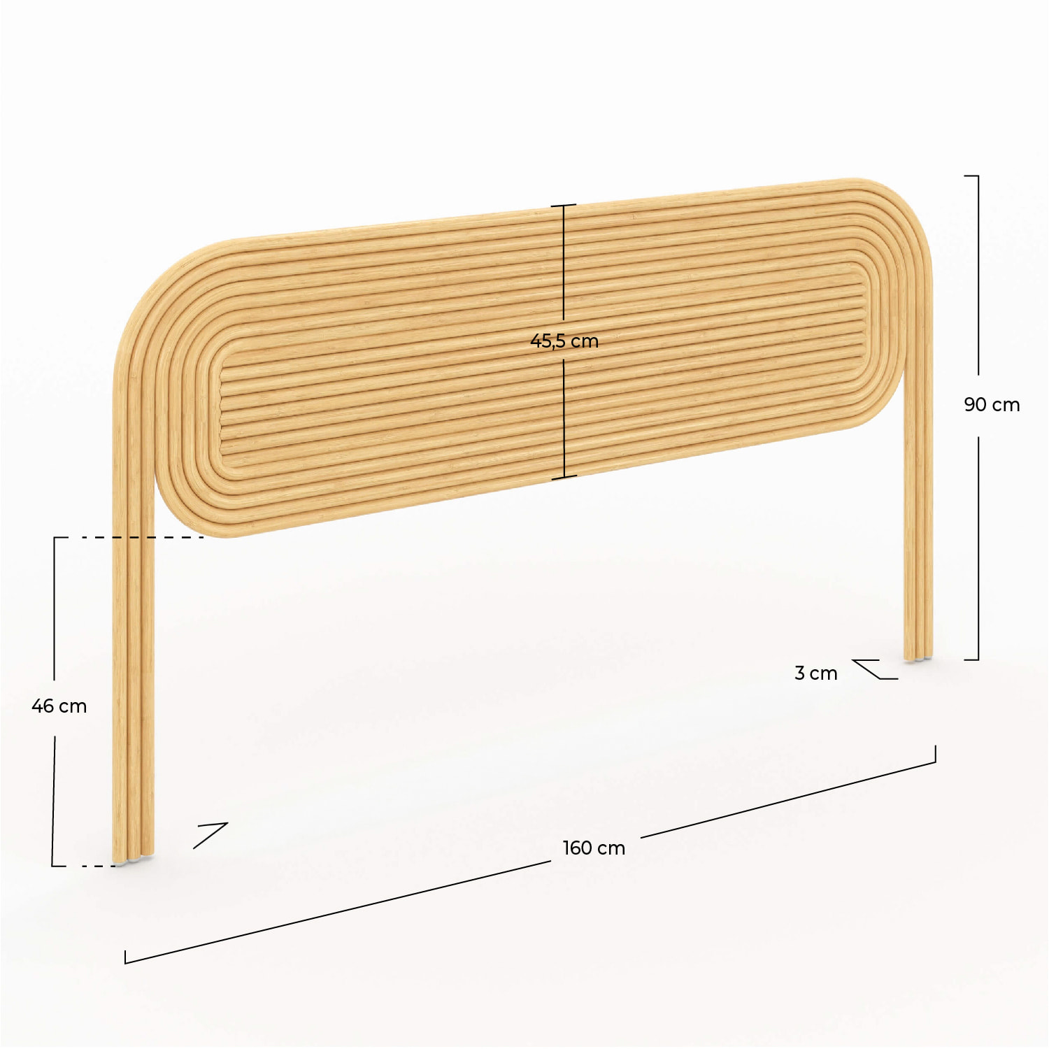 Tête de lit en rotin 160 cm - Paloma