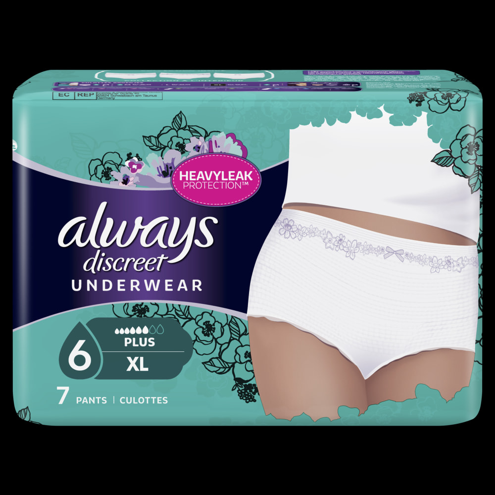 3x7 Culottes pour Incontinence Always Discreet XL Blanc