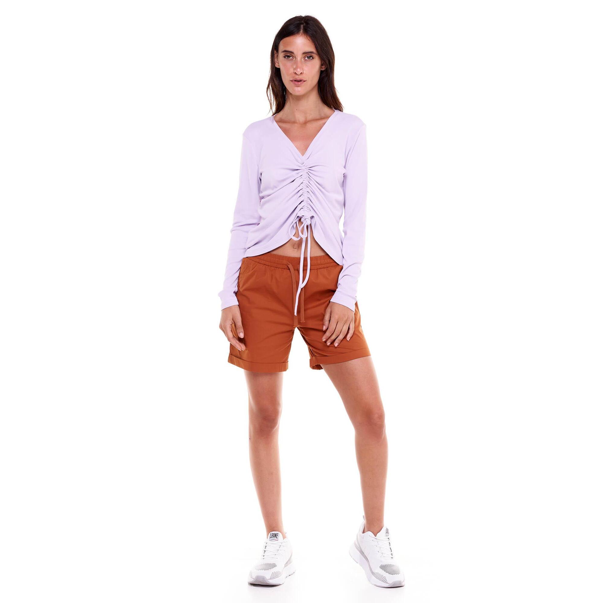 Camiseta mujer cordones Earth Tones
