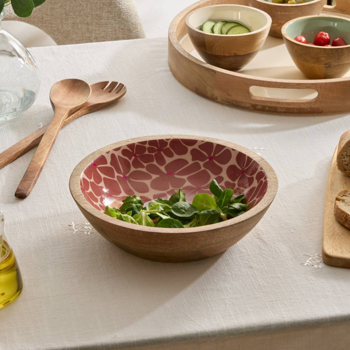 Saladier Inaya D19cm terracotta et manguier