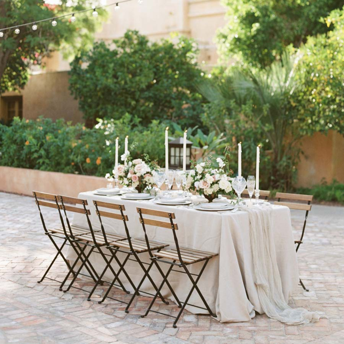 Set Tavolino e due sedie da Giardino modello Bistrot