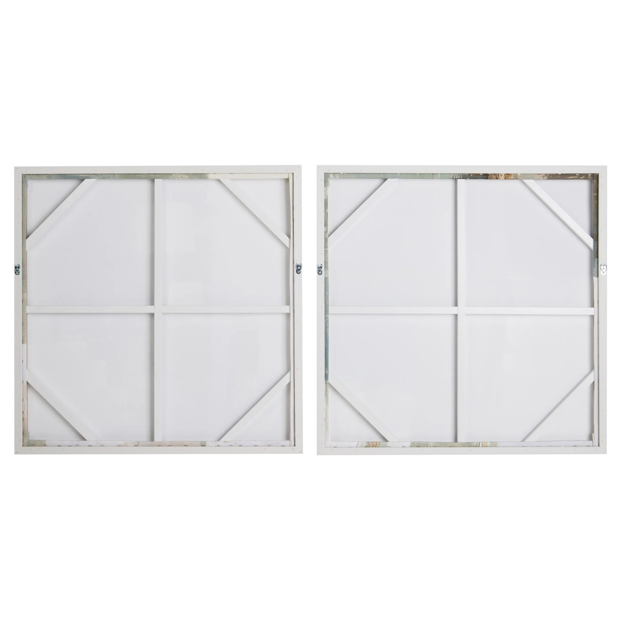 Set 2 Cuadros 80% Pintado A Mano 83x4x83 Cm