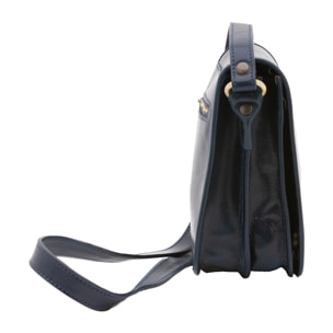 Borsa a tracolla da uomo in vera pelle - Modello False - Made in Italy - 20.0 x 16.5 x 10.0 cm