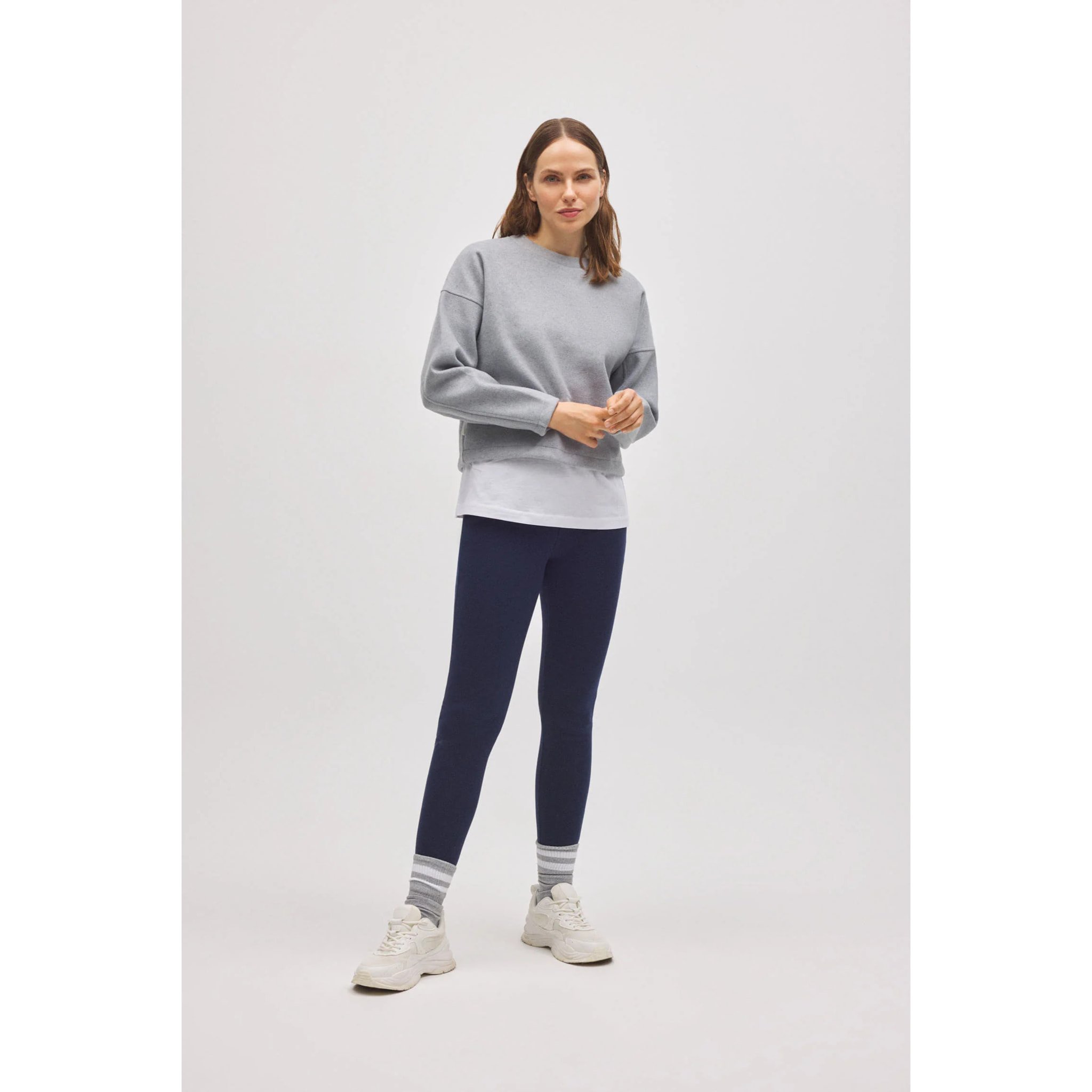 Comodi leggings termici in pile blu navy