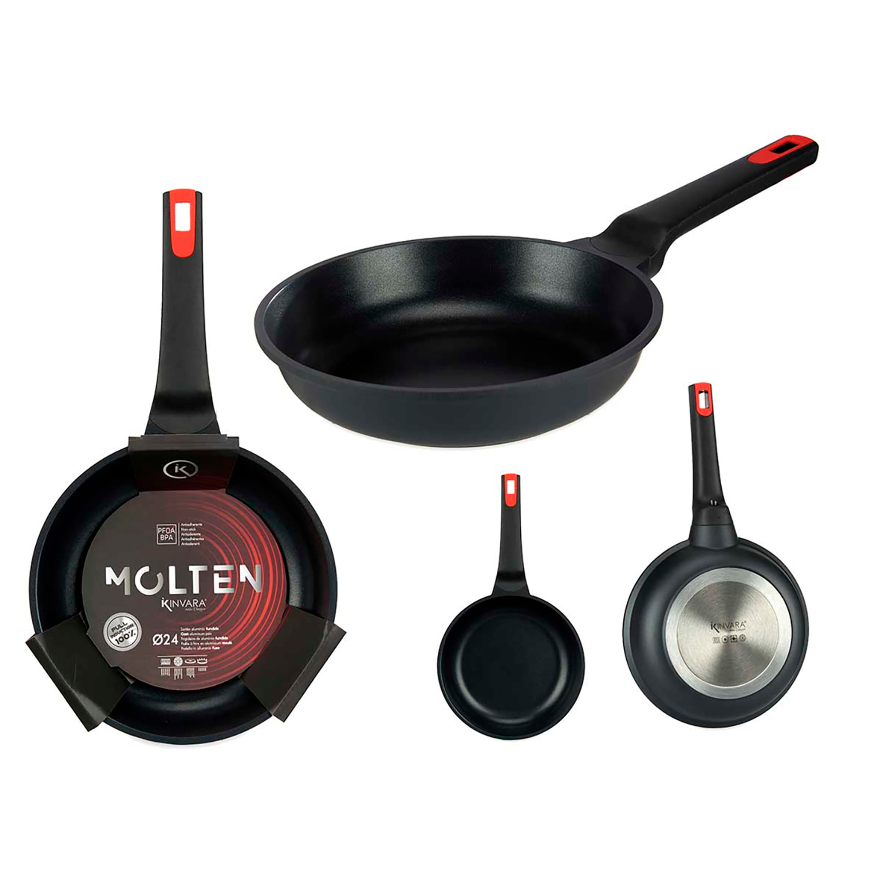 SARTEN 24CM AL FUNDIDO FULL INDUCTION MOLTEN