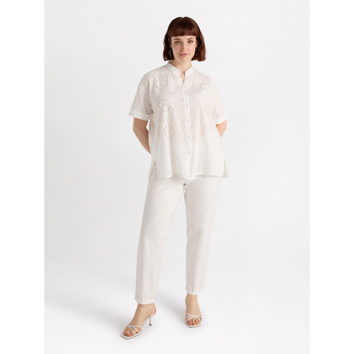 Fiorella Rubino - Camisa de sankt Gallen - Blanco