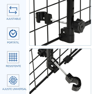 Rejilla de Seguridad de Coche Perros Extensible Barrera Protectora 91-152x30 cm