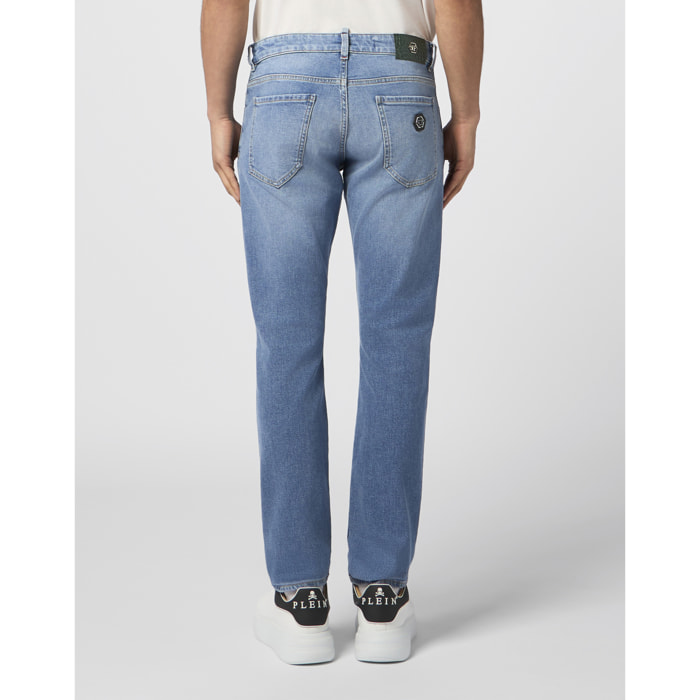 PHILIPP PLEIN Super Straight Cut Jeans Basic Cocco Label