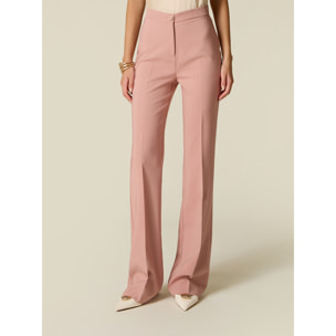 Oltre - Pantalones flare de talle alto - Rosa