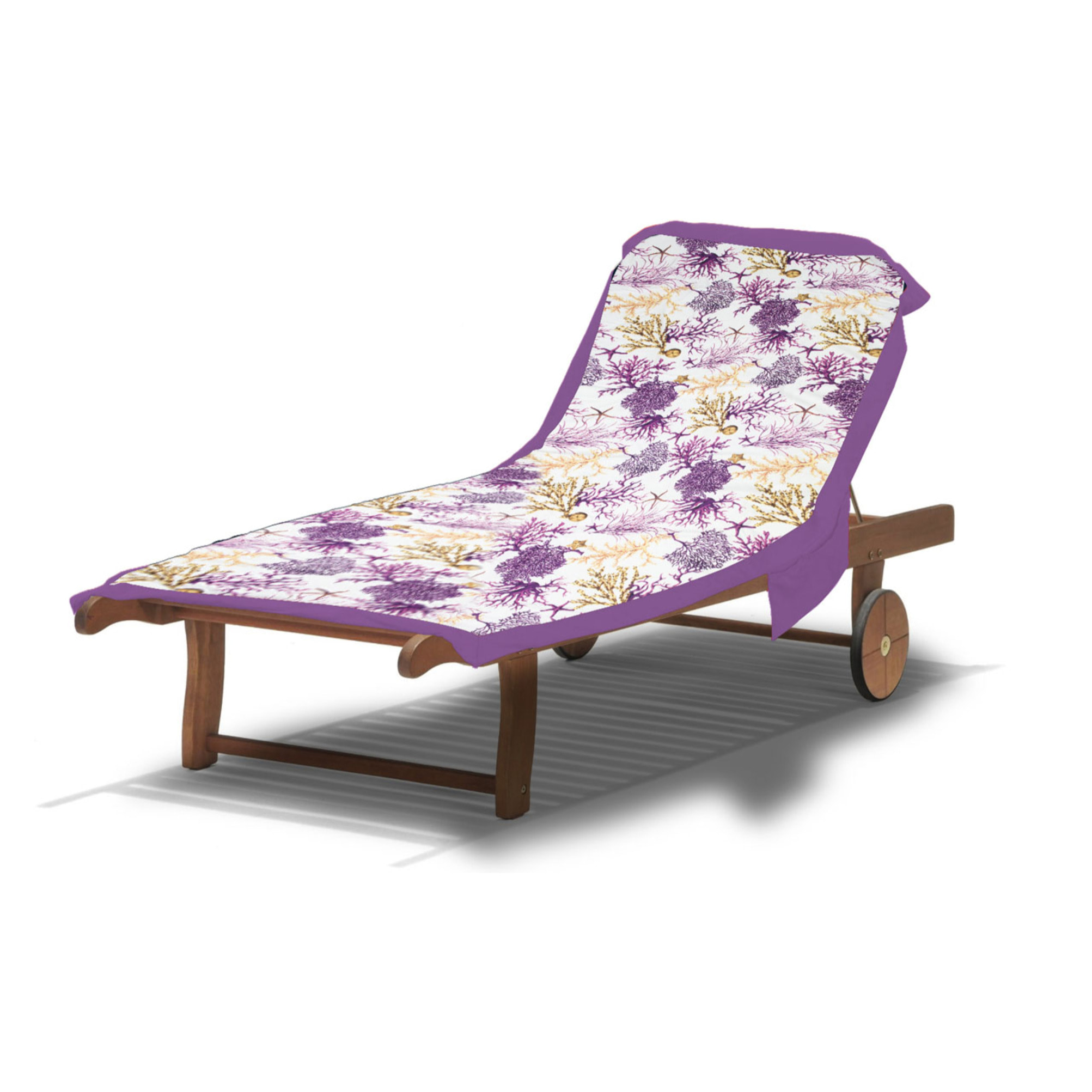 Telo Mare Lettino In Microfibra Disegno Coralli