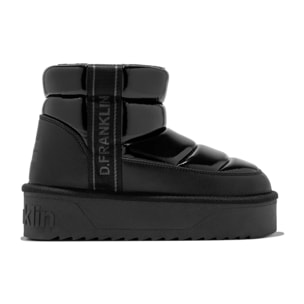 Botin Acabado Acolchado Mujer Nordic V.2 Shiny Bomb Low Negro