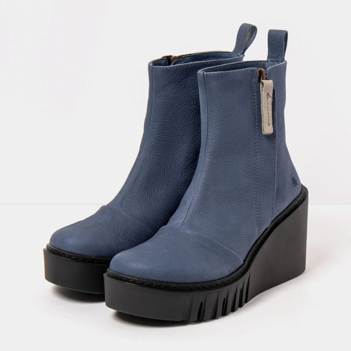 Botines con tacón 2091 NOBUCK OCEAN/ CATANIA color Ocean