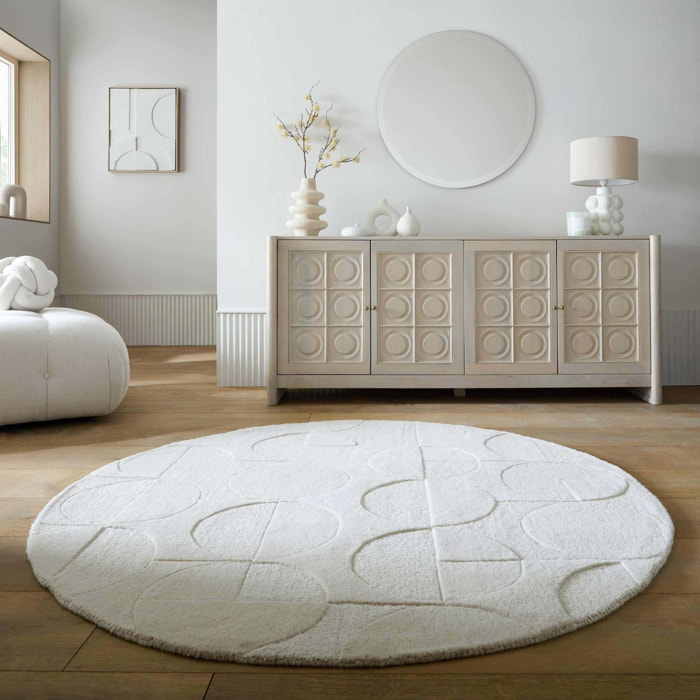 Tapis en laine rond GIGI