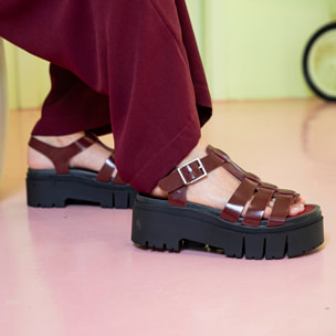 Sandalias 2042 NAPPA SHINNY CREAM / LEEDS color Cream