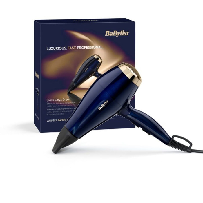 Sèche cheveux professionnel BABYLISS Black Onyx 5911E Made in Italy
