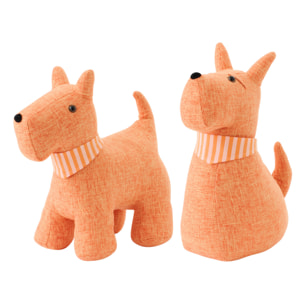 J-Line Cale-porte Chien + Foulard - polyester - orange - small - 2 pièces