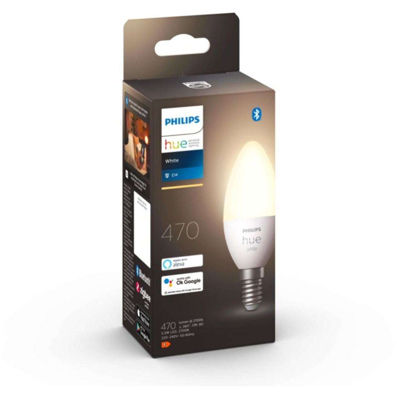 Ampoule LED connectée PHILIPS HUE White E14