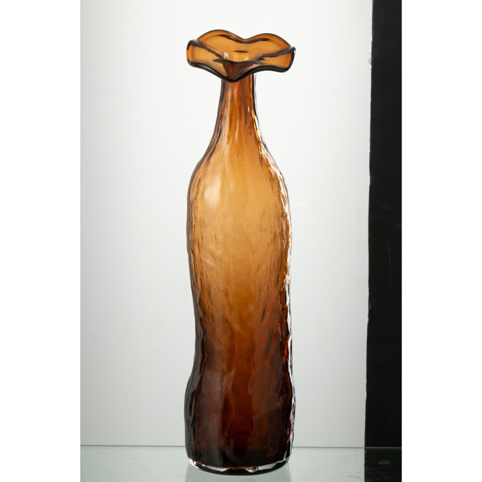 J-Line vase Eclosion - verre - marron - large