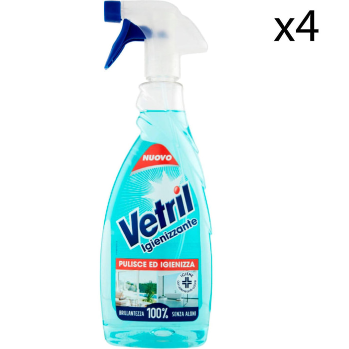 4x Vetril Igienizzante Detergente Spray - 4 Flaconi da 650ml