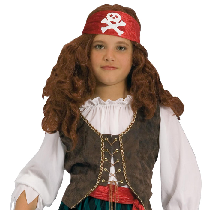 Piratessa Dei Caraibi Costume Carnevale Con Spada Bambina