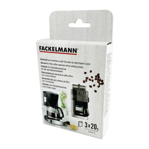 Détartrant pour machines à café filtre avec ou sans broyeur à grains Fackelmann Petit Déjeuner