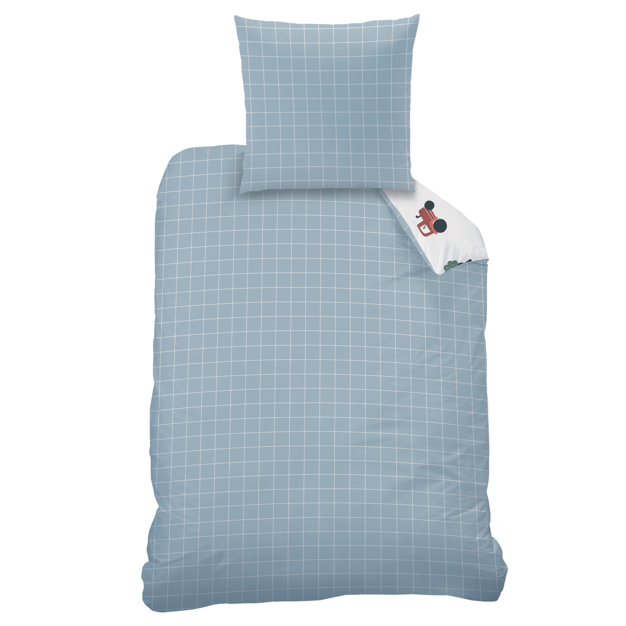 Parure de lit imprimée 100% coton, TOUR À LA FERME