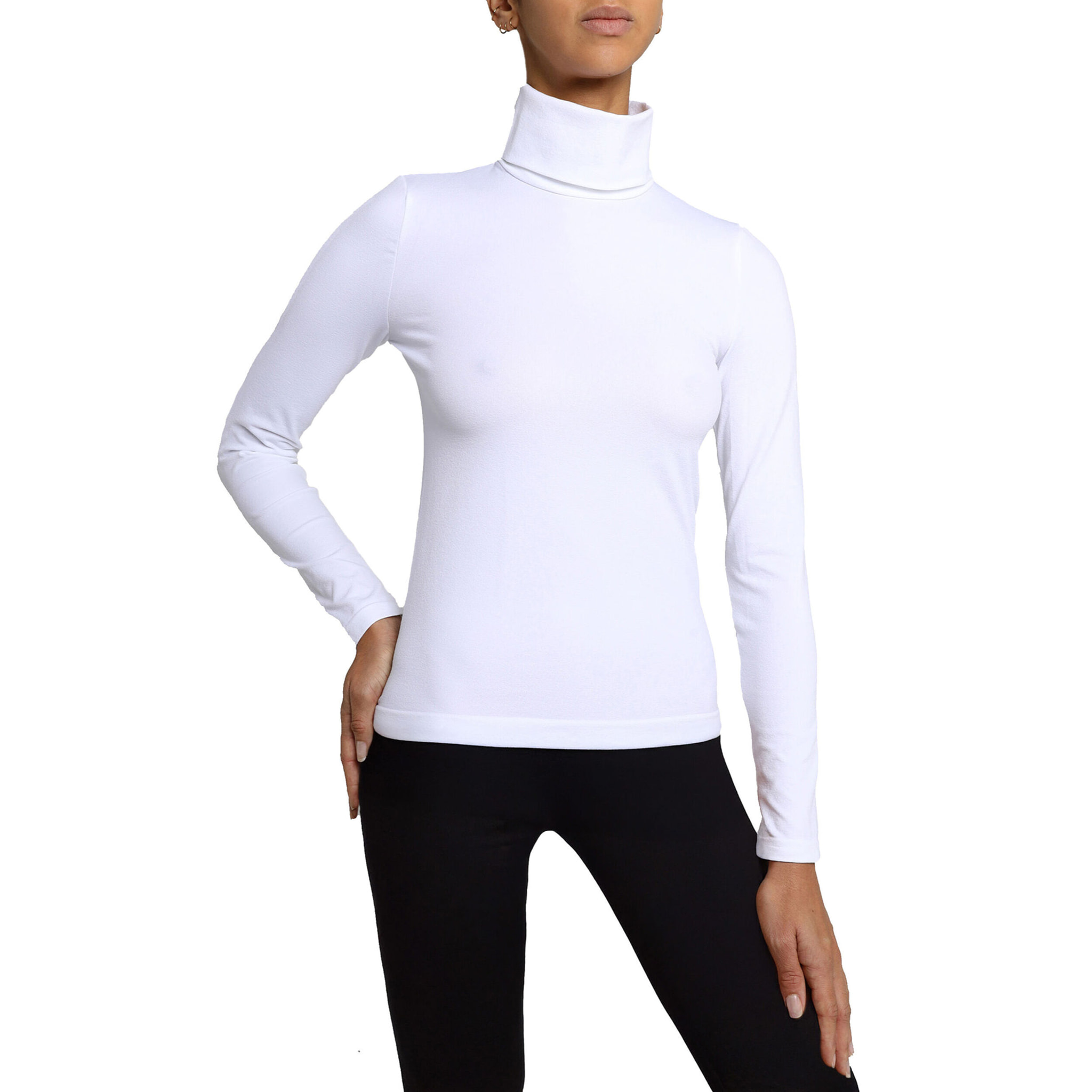 Top a maniche lunghe a collo alto Turtleneck Top Long Sleeves