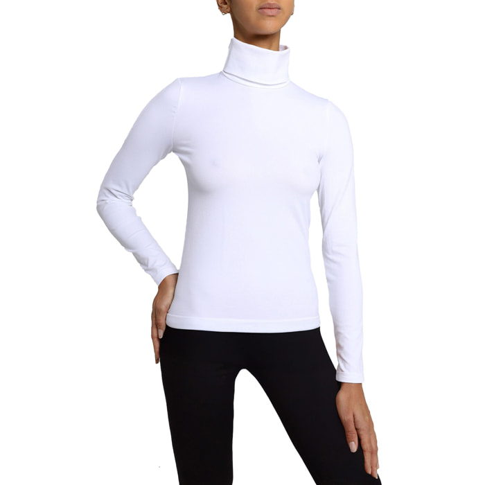 Top a maniche lunghe a collo alto Turtleneck Top Long Sleeves