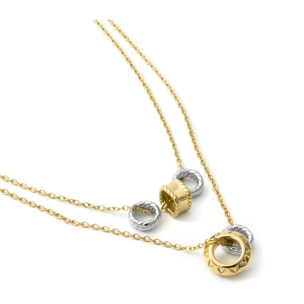 Collar Thadsi acabado oro 18k y plata