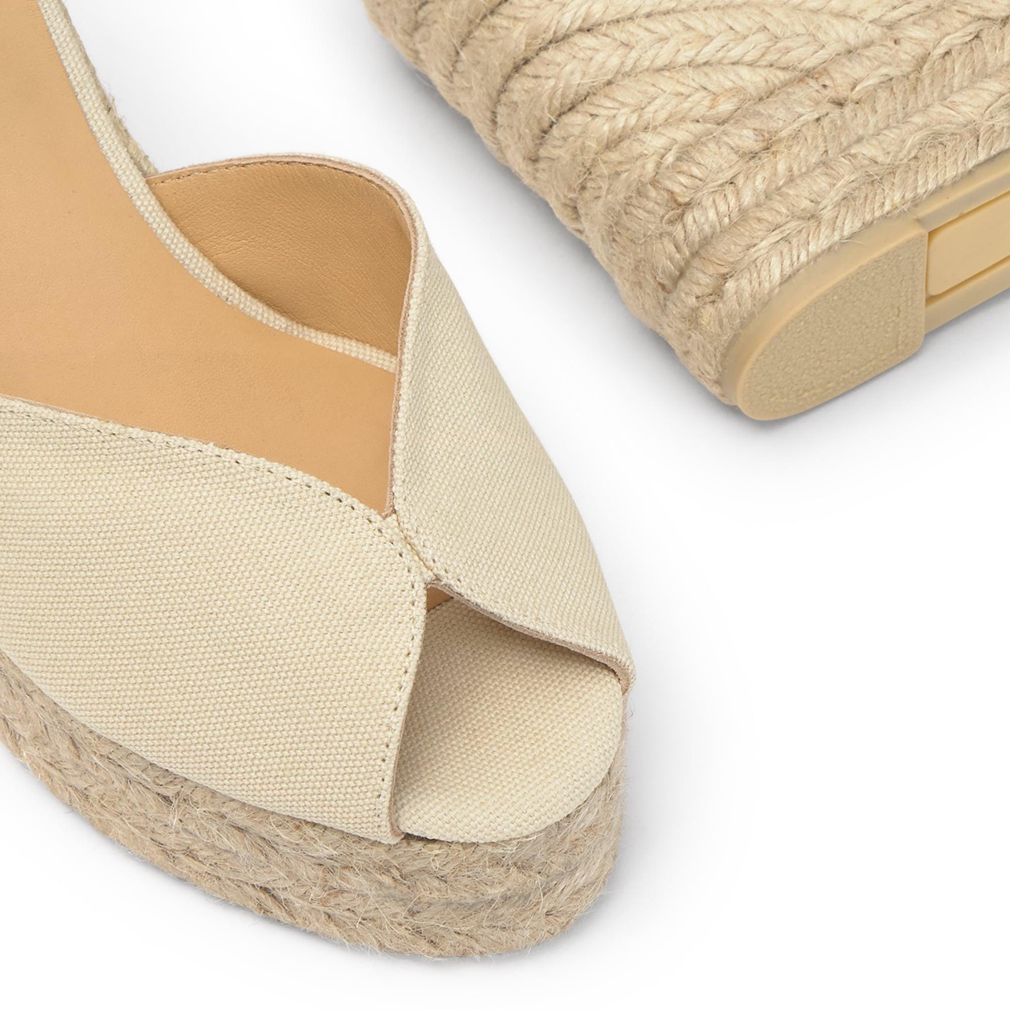 Alpargata Bianca cuña de yute 11cm doble plataforma