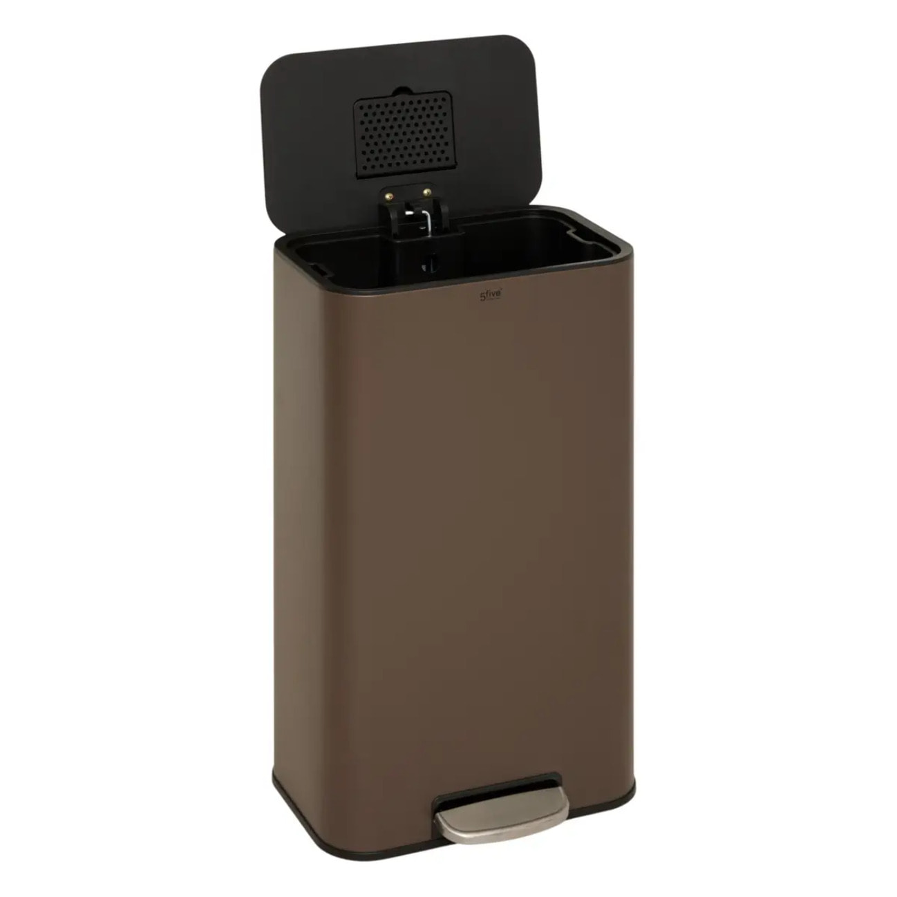 Poubelle rectangulaire à pédale Delta 30L chocolat