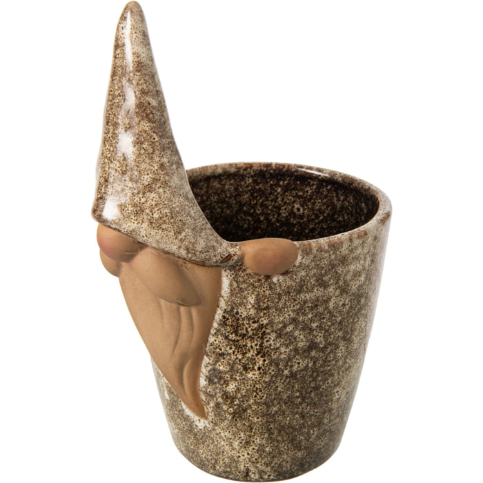 J-Line Cache-Pot Lutin - grès beige - large