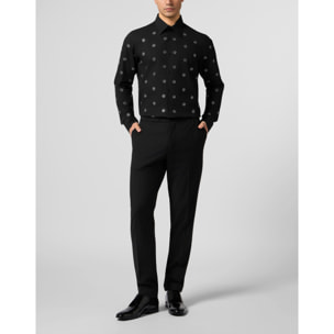 PHILIPP PLEIN Sugar Daddy Cut Shirt Monogram Strass