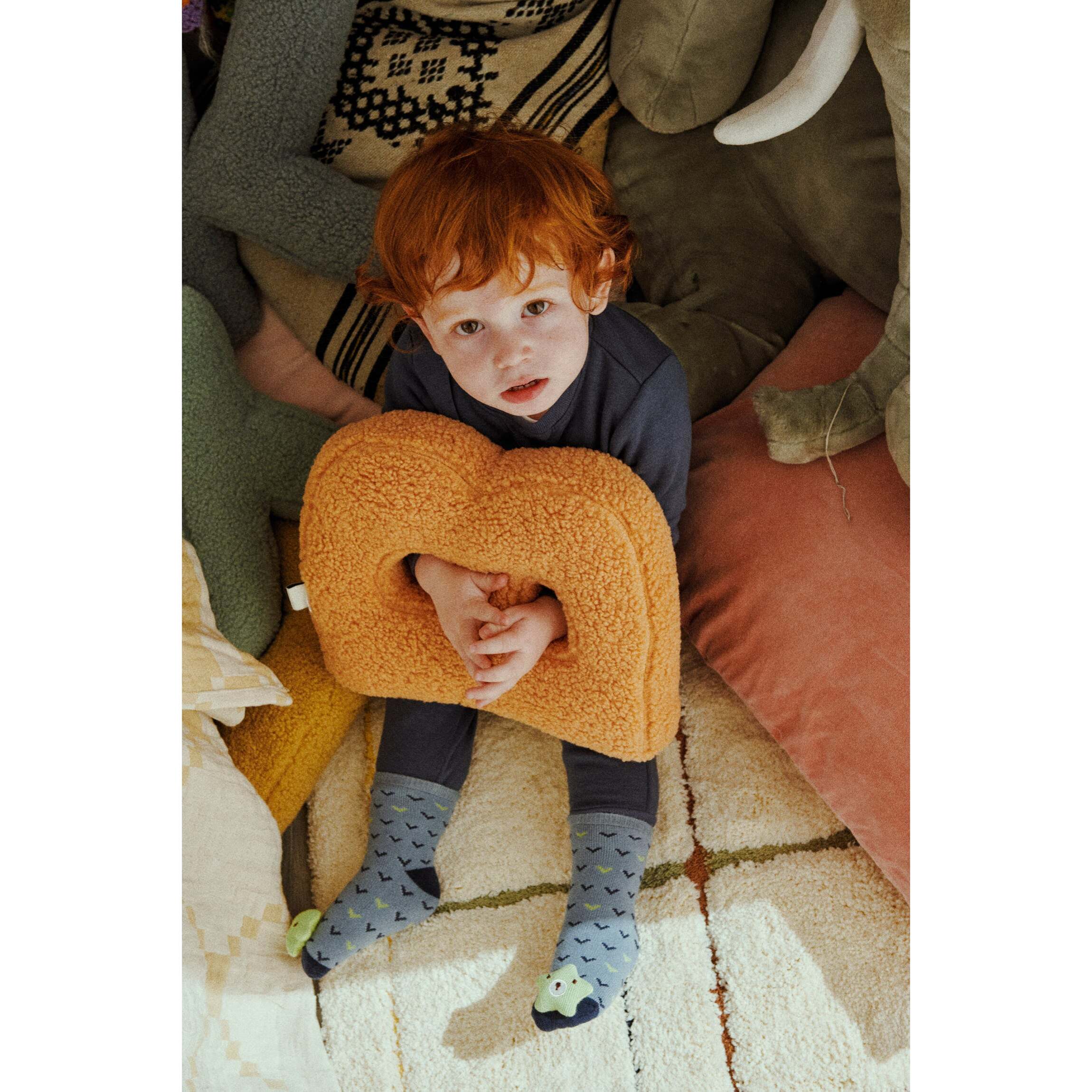 Calzini termici sensoriali per neonato con sonaglio blu