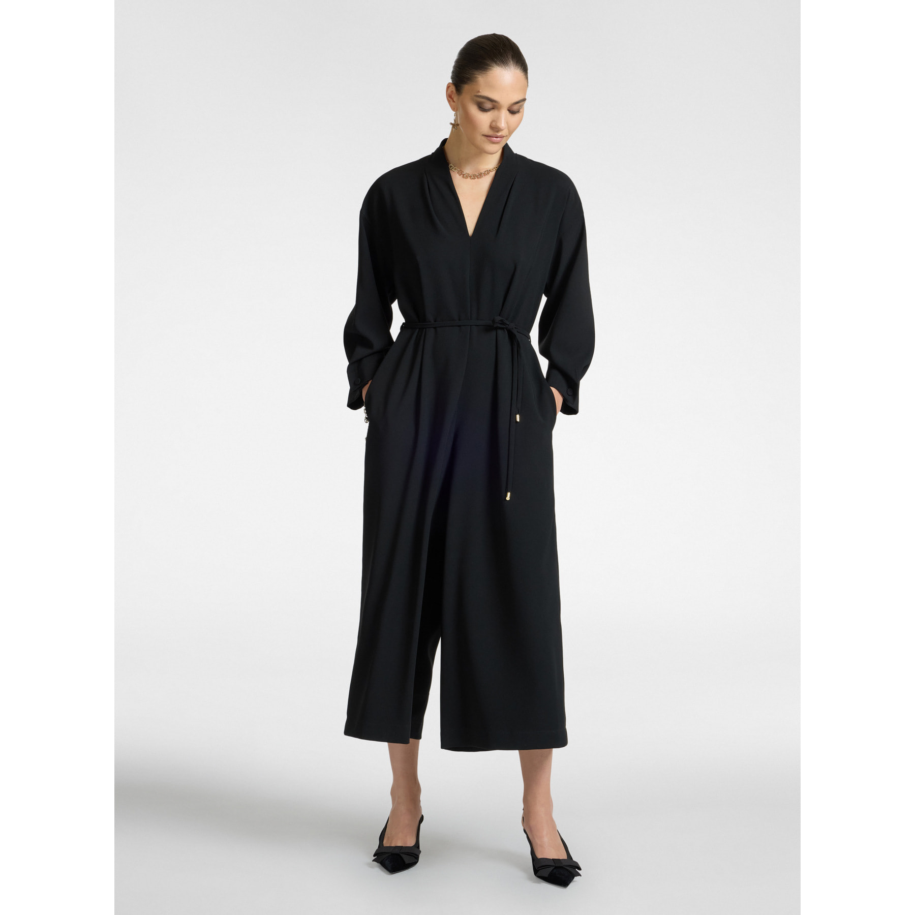 Elena Mirò - Mono de Cady con cinturón - Negro