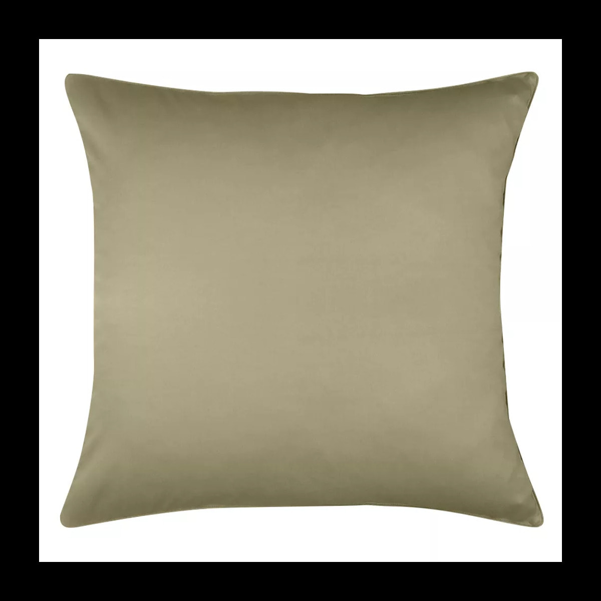 Taie d'oreiller satin de coton uni brun marron Ava uni mordore