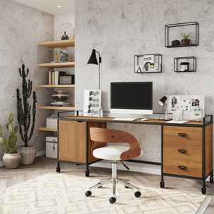 Chaise de bureau blanche Louis